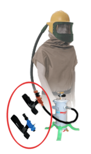Tube de réchauffement et refroudissement pour cagoule alimentée en air