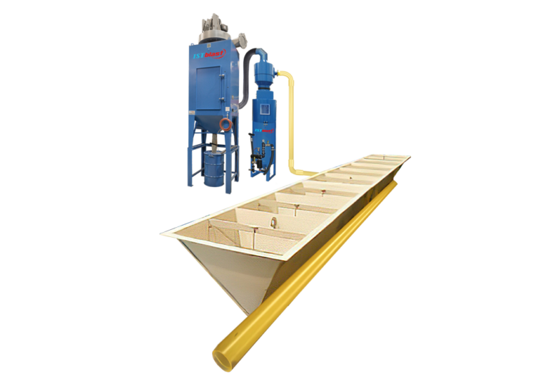 Pneumatic media recovery system for blast room IST International