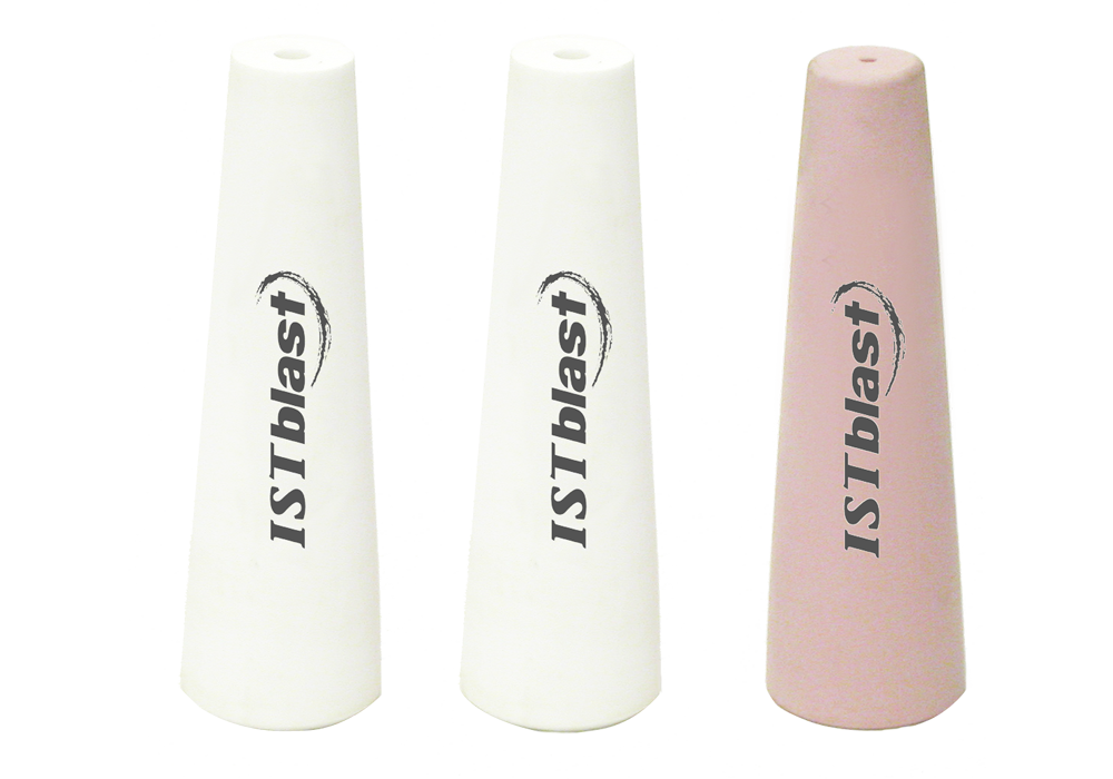 Tapered Blast Nozzles with Focused Spray Pattern